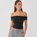 Women's Summer Strapless T-Shirt With Off-Shoulder Design, Featuring A Sexy And Alluring Style For Women_ecoleips.com