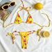 Three Piece Women's Printed Bikini Set Halter Neck Sexy Thong Swimsuit Two Piece_ecoleips.com