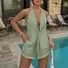 Verve Kai Kuo 2025 Spring Summer Casual Set Halter Sexy Tie Top High Waist Pants Two-Piece Women's Clothing_ecoleips.com