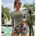 Women's Clothing Diving Surfing Suit Long Sleeved Fashionable Sunscreen Printed Split Swimsuit_ecoleips.com