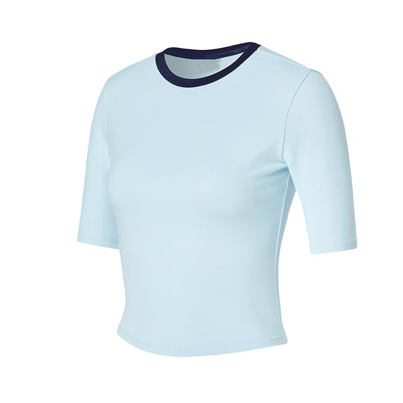 2025 Summer Outdoor Sports Tennis Suit Tight Short Sleeve Fluffy Pants Skirt High Elastic Shaping Yoga Suit Women_ecoleips.com