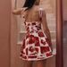 Fashionable Printed 3D Lace Trim Suspender Dress Independent Website Cross Border E Commerce New Product for Women Item Number 8050_ecoleips.com