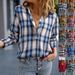 Cross-border Plaid Shirt For Women, 2026 Spring/summer, Loose Versatile, Pure Cotton Plaid, Unisex Style, European And_ecoleips.com