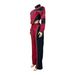 Women's Clothing Women's Style Color Block Patchwork Top And Straight Leg Pants Two Piece Set For Formal & Casual_ecoleips.com