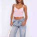 Aria Basics Aria Basics 2024 European And American Summer New Women's Fashion Twist-Neck Camisole Short Versatile Sexy Comfortable Top_ecoleips.com