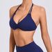 Women’s Clothing double adjustment buckle halter neck beautiful back yoga vest female tight sports top quick drying fitness bra_ecoleips.com