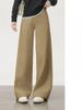 K Women's New High Waisted Straight Leg Pants With Plush And Thick Casual Wide Leg Pants_ecoleips.com
