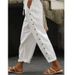 Muslim New Women's Pants Elastic Waist Loose Versatile Casual Nine Point Trousers_ecoleips.com