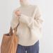 Oversized High Neck Knit Sweater For Women – Cozy Loose-Fit Casual Pullover In 12 Colors (Gray/Beige/Brown/Black/White, S-Xl)_ecoleips.com