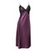 Aria Basics Aria Basics European And American Sweet Purple Women's Silk Thin Nightgown With Chest Pads, Sexy French-style Strap Nightdress,_ecoleips.com
