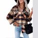 Women's Clothing 2025 Autumn Winter New Plaid Shirt Wool Flannel Button-Up Coat_ecoleips.com