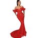 Women's Clothing Fashionable Women's Off-Shoulder Sequined Evening Dress Sexy Banquet Gown For Formal & Casual For Women_ecoleips.com