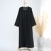 Women's Elegant Long-Sleeve Maxi Dress With 3D Floral Print, Belted Waist & Flowy Skirt For Office & Fall Wear_ecoleips.com