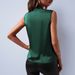 Aria Basics Aria Basics Foreign Trade Women's Clothing European And American Cross-border Autumn Satin Shirt 2025 New Style Sleeveless Pleated_ecoleips.com