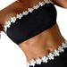 Aria Basics New Cross-border Swimwear, Solid Color Floral European And American Sexy Strapless Bikini Set For Women_ecoleips.com