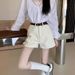 ng2510292 Real Shot Of 2024 Spring/summer Korean Style New High-waisted Slimming Jacquard Women's Jeans, Fashionable And Casual_ecoleips.com
