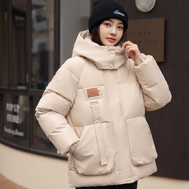 Women's Clothing Stylish Hooded Cotton Coat – British-Inspired Slimming Jacket With 3D Pockets"_ecoleips.com