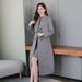 elegant long wool coat for women slim fi otch lapel overcoat in solid colors (grey, black, wine, y green, khaki, navy)_ecoleips.com