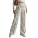 Women's Relaxed Fit Wide Leg Lounge Pants Soft Elastic Waistband Casual Trousers Premium Soft Fabric_ecoleips.com