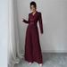 Women's Fashion Pant Set Pleated Skirt And Pants Two-Piece Casual Mid Waist Full Length Cotton Polyester_ecoleips.com