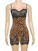 Mozision Lace Leopard Print Sexy Mini Dress For Women Fashion Patchwork Sleeveless Backless Beach Club Party Dresses Female_ecoleips.com