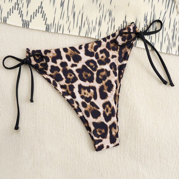 Verve 2025 New Style Swim Shorts Leopard Print Women's Fashion Sexy Hollow Drawstring Hot Spring_ecoleips.com