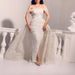 Women's Clothing Short Sleeved Sequined Swing Evening Dress New_ecoleips.com