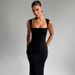 Women's Clothing 2025 Spring/Summer New Fashionable Elegant Slim-Fit Square-Neck Sleeveless Waist-Cinching_ecoleips.com