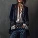Women's Long Sleeved Velvet Jacket Solid Color Patchwork Lace_ecoleips.com