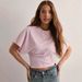 Women's Round Neck Pullover T-Shirt Short Sleeve Solid Color Loose Top For Summer Versatile New Arrival_ecoleips.com