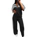 Women's Clothing Spring Summer Slimming Elegant Casual Suit Set Two Piece Sportswear Wide Leg Pants_ecoleips.com