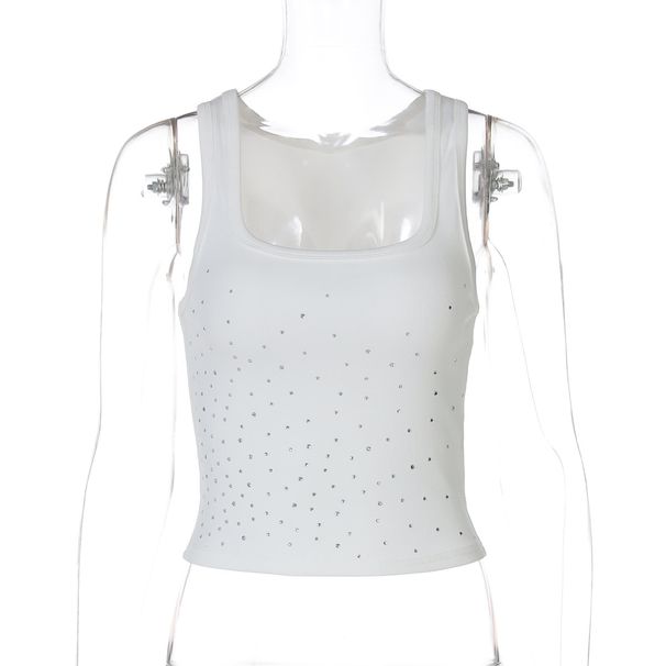 2025 Summer New Fashion Hot Rhinestone Camisole Vest For Women, Sexy Strapless Top Wholesale_ecoleips.com