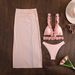 2025 New European And American Solid Color Lace Sexy Three Piece Mesh Long Skirt Bikini_ecoleips.com