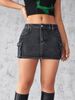 Women’s Clothing New Denim Skirt Women's Summer Retro Elastic Slim Workwear Pocket Short Skirt_ecoleips.com