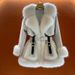 Luxury Fur Coat For Women – Mid-Length Plush Collar Wrap Coat (Off-White/Black, L-3XL)_ecoleips.com