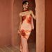 Women's Clothing Temperament Beautiful Slim Fit Tube Top Print Halter Neck Long Dress_ecoleips.com