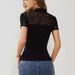 European And American Cross-border 2026 New Style Mesh Heart Patchwork Short-sleeve Small Stand-up Collar Fashion_ecoleips.com