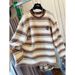 Plus-size Girl's High-end Color-block Striped Cartoon Sweatshirt For Women, Autumn Winter, College Style, Loose And_ecoleips.com