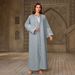 2025 Spring Summer New Arrival Abaya Muslim Fashion Flower Embroidery Elegant Cardigan Long Dress_ecoleips.com