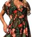 New Plus Size One Piece Swimsuit For Women High End Tropical Print Quick Drying Spring Resort Style Dress_ecoleips.com