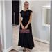 New Pleated Wrap Dress – Sweet & Pure Waist-Defining Midi Dress With Contrast Panels, Elegant Office & Date Night Dress For Women_ecoleips.com