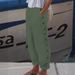 Women's Clothing Women's Stylish Simple Casual Pants Elastic Waist Button Style Fashion Bottoms For Formal & Casual For Women_ecoleips.com