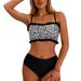 Sexy High-Waist Bikini Set With Leopard Print, Backless Halter Swimsuit For Women – Trendy Two-Piece Swimwear_ecoleips.com