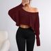 European American Cross-border Fashion Off-shoulder Loose-fitting Base Shirt T-shirt With Ice-feel_ecoleips.com