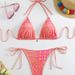 Women's Clothing New Bikini Hot Selling Printed Lace Up Sexy Bikini Split Swimsuit Swimsuit_ecoleips.com