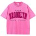Women's Heavyweight Distressed T-Shirt 220g Pure Cotton Short Sleeve Batik Washed Anime Style Loose Oversized Top_ecoleips.com