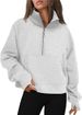 Aria Basics 2023 European And American Cross-Border Autumn Winter New Women's Sports Half-Zip Yoga Loose Stand Collar Fleece_ecoleips.com