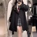 Petite Trench For Women 2024 Spring And Autumn New Korean High-End Black British Style Mid-Length Short Coat Jacket_ecoleips.com