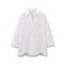 Women's Bohemian Style Lace Embroidery Shirt And Shorts Set Breathable Polyester Crochet Top Casual Vintage Romantic Outfit_ecoleips.com