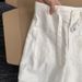 Women's Clothing Old Money Style Minimalist White Linen High End Casual Wide Leg Trousers Women's Clothing Bottoms_ecoleips.com